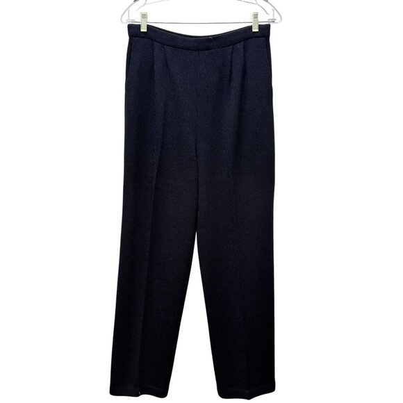 St. John Knit Black Pant & Jacket Suit Set Size 4/6 2p - Picture 11 of 13